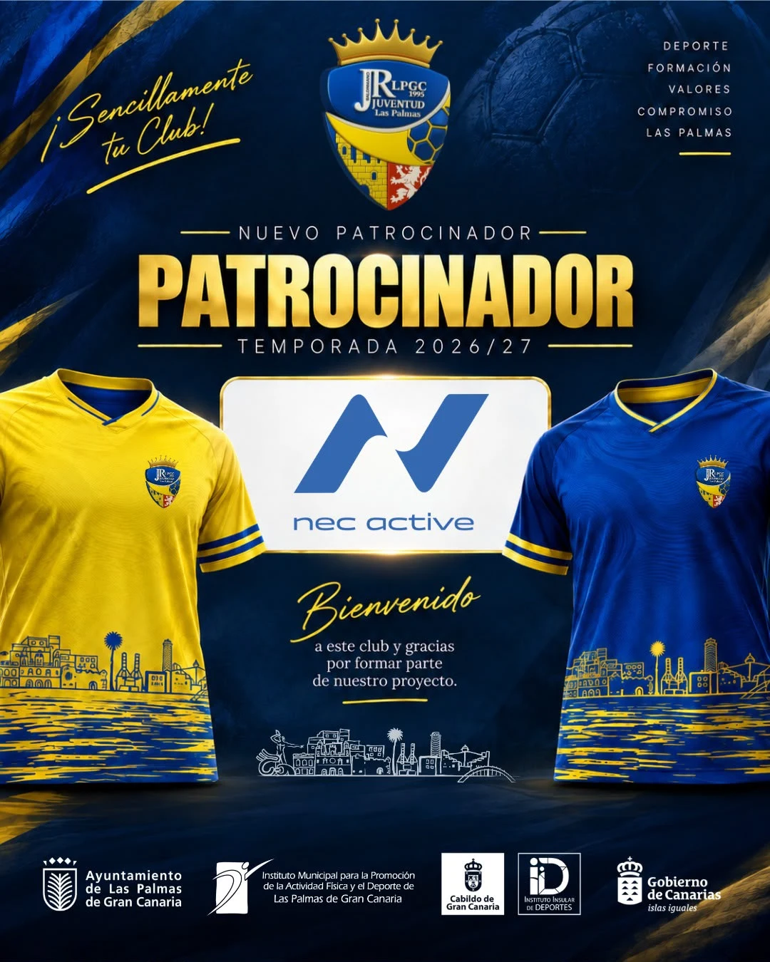 NEC ACTIVE SE INCORPORA COMO NUEVO PATROCINADOR DEL CLUB