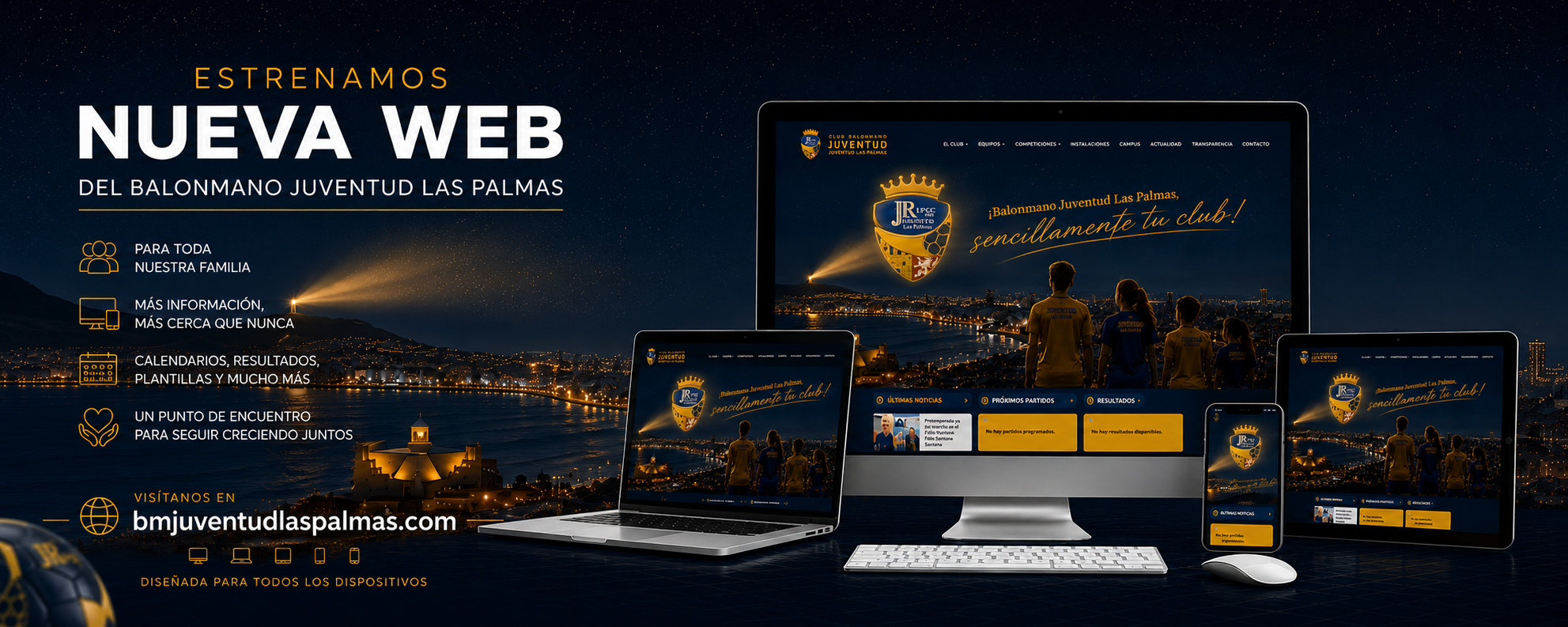 EL BALONMANO JUVENTUD LAS PALMAS ESTRENA SU NUEVA PÁGINA WEB OFICIAL